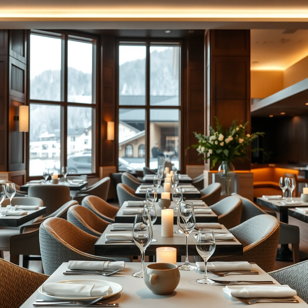 Elegante sala del ristorante Sapori Ticino